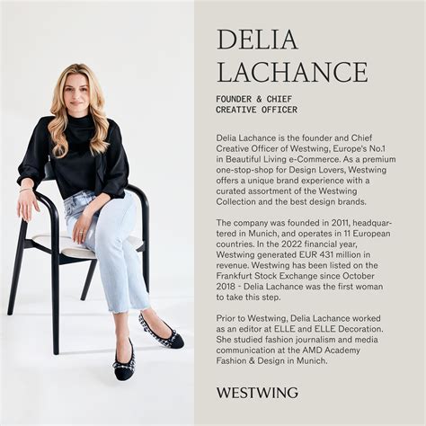 Delia Lachance – Founder & Chief Creative Officer .